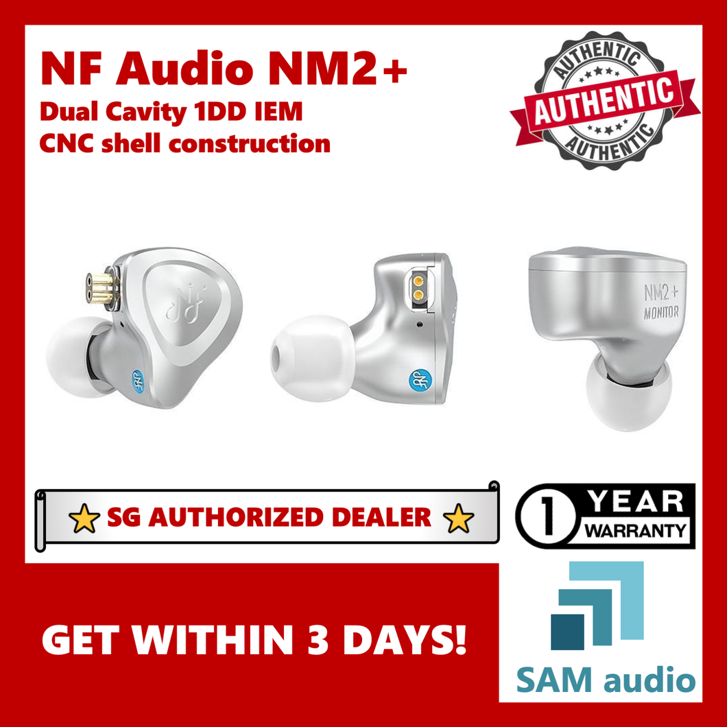 [🎶SG] NF Audio NM2+, IEM Earphone, Double Cavity Premium CNC shell 1DD Neodymium Magnet, 18Ω