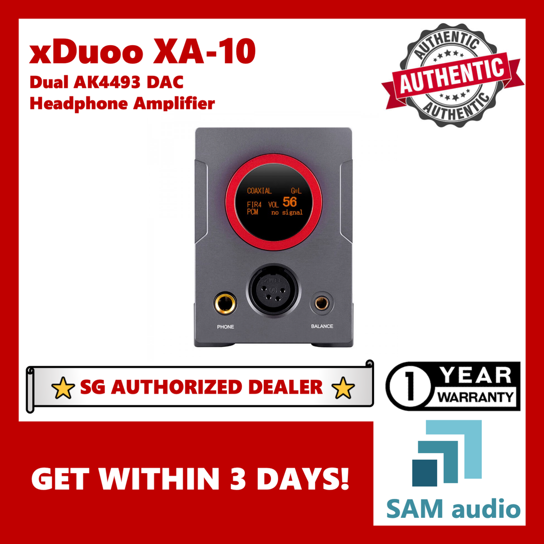[🎶SG] Xduoo XA-10, Dual DAC AK4493, HiFi Balanced Headphone Amplifier, DSD512, Hifi Audio