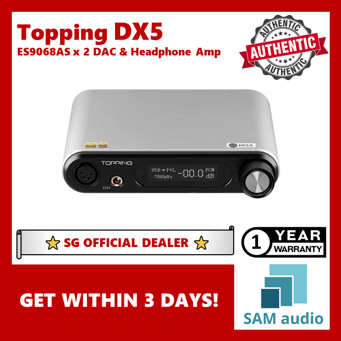 🎶SG] TOPPING DX5, DAC MQA 2xES9068AS Decoder, DSD512 & PCM