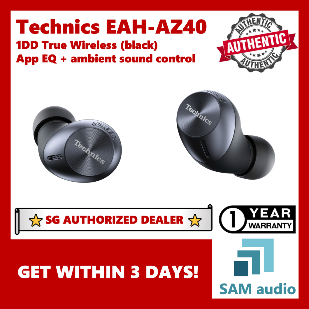 [🎶SG] Technics AZ40 (EAH-AZ40), True Wireless Earbuds Earphones, 6mm diaphragm, 6x MEMS mic, Hifi Audio