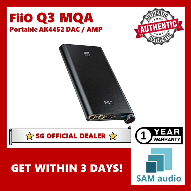 🎶SG] FiiO Q3 MQA Portable AK4452 Chip DAC AMP – SAM Audio SG