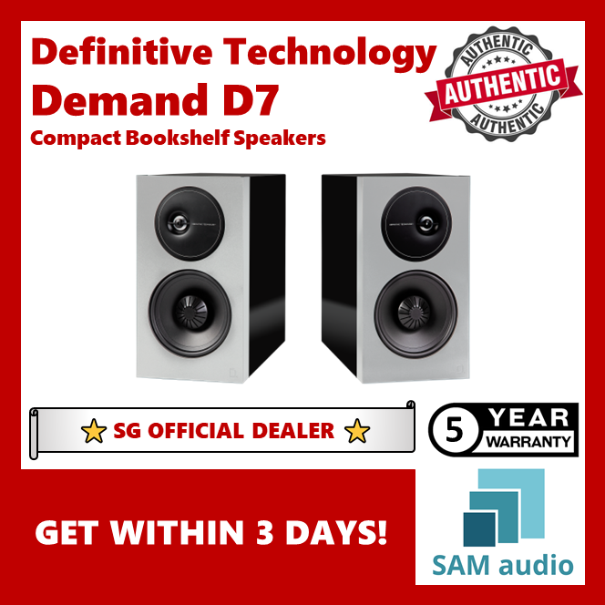 [🎶SG] Definitive Technology Demand D7 Compact Bookshelf Speakers