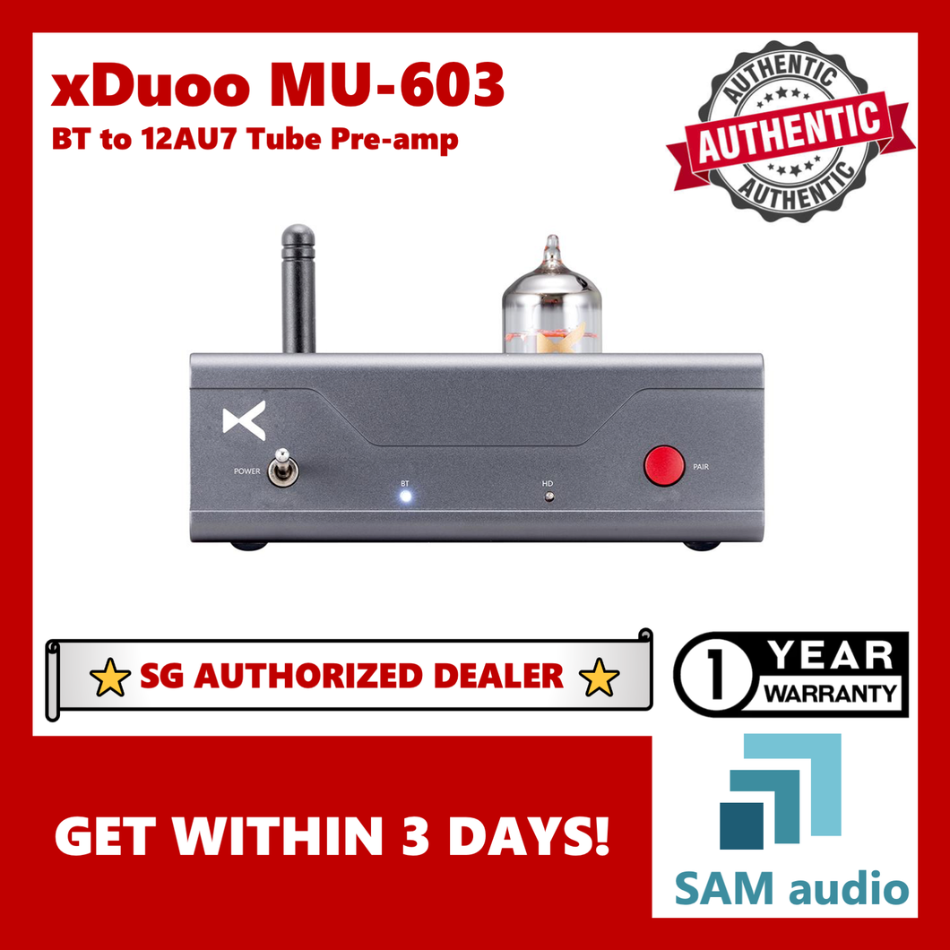 [🎶SG] XDuoo MU-603, 12AU7 Tube pre-amplifier with ES9018K2M DAC, Bluetooth 5.1 Aptx HD, Hi-Res Hifi Audio
