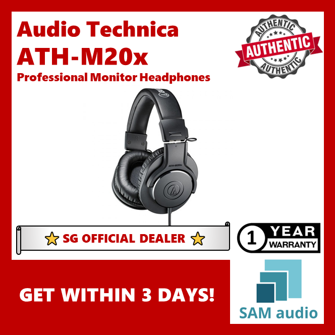 [🎶SG] Audio Technica ATH-M20X Professional Studio Monitor Headphones