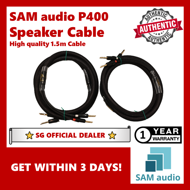 [🎶SG] SAM audio P400 High Quality 1.5M Speaker Cable (Pair)