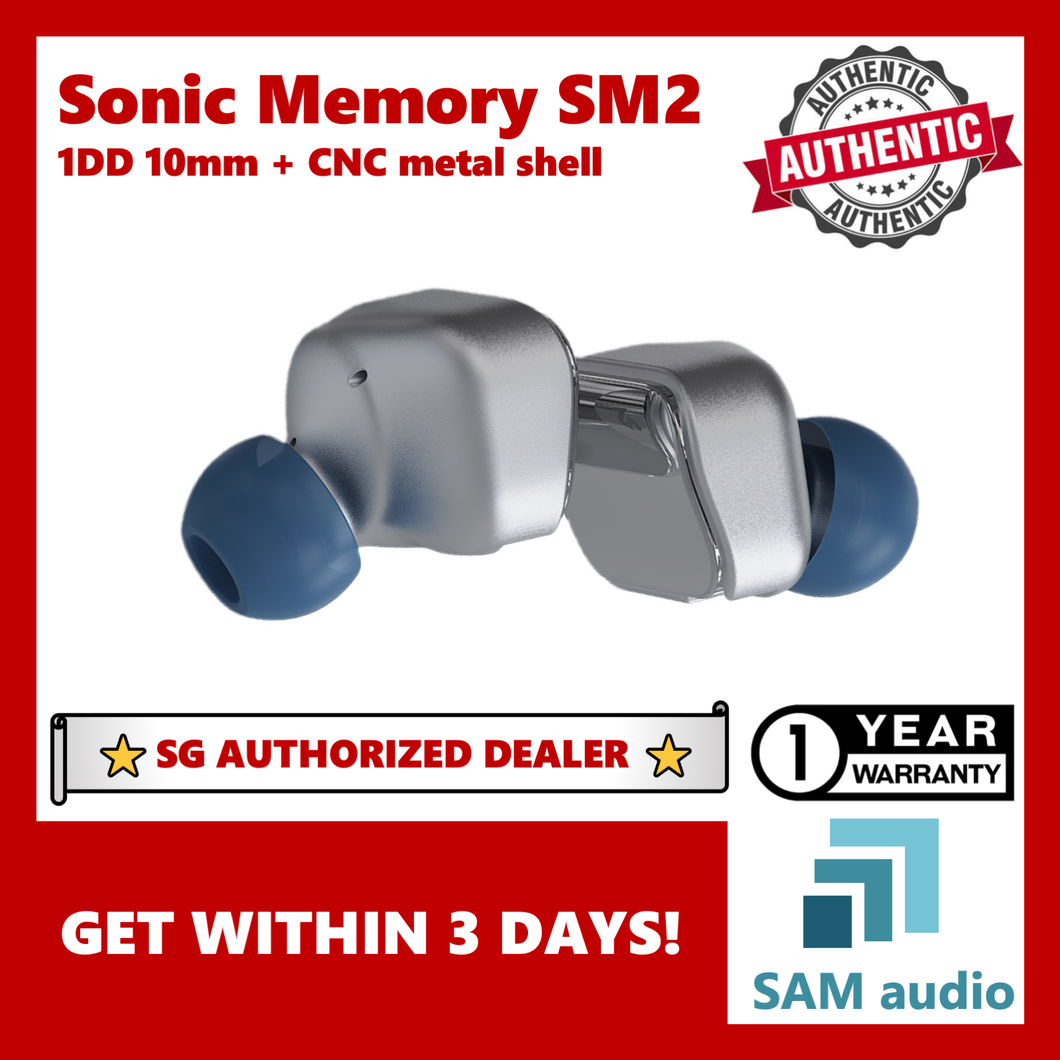 [🎶SG] Sonic Memory SM2, 1DD 10mm, HiFi Audio, IEM Earphone Earbuds, SonicMemory
