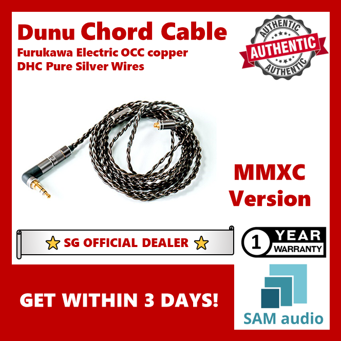 [🎶SG] DUNU Chord Cable, High Purity Furutech OCC Copper & DHC Pure Sliver Mixed Wire