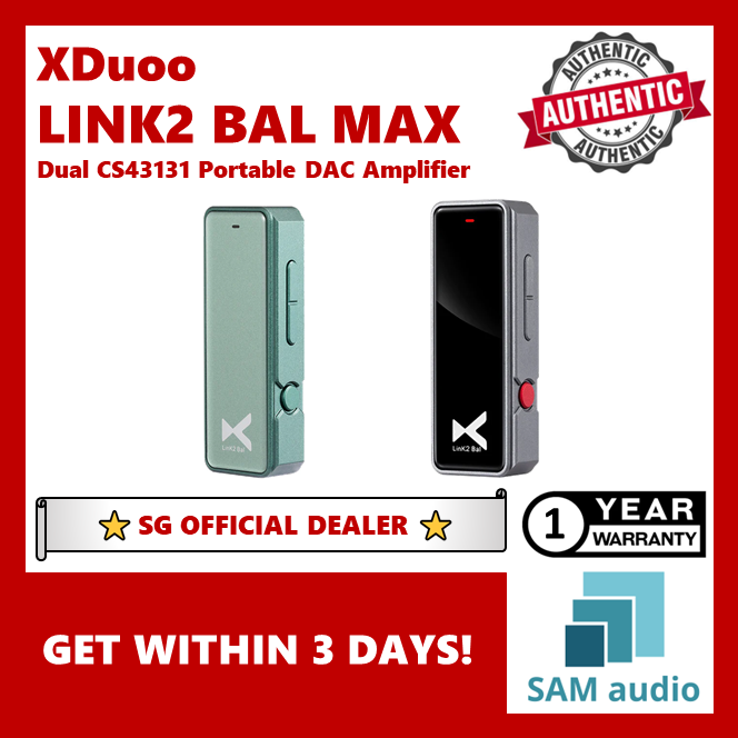 🎶SG] XDUOO LINK2 BALANCE MAX Dual CS43131 Portable DAC Amplifier