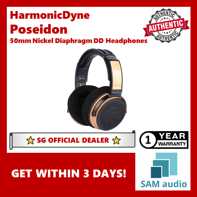[🎶SG] HarmonicDyne Poseidon 50mm Nickel Diaphragm Dynamic Drivers Headphones