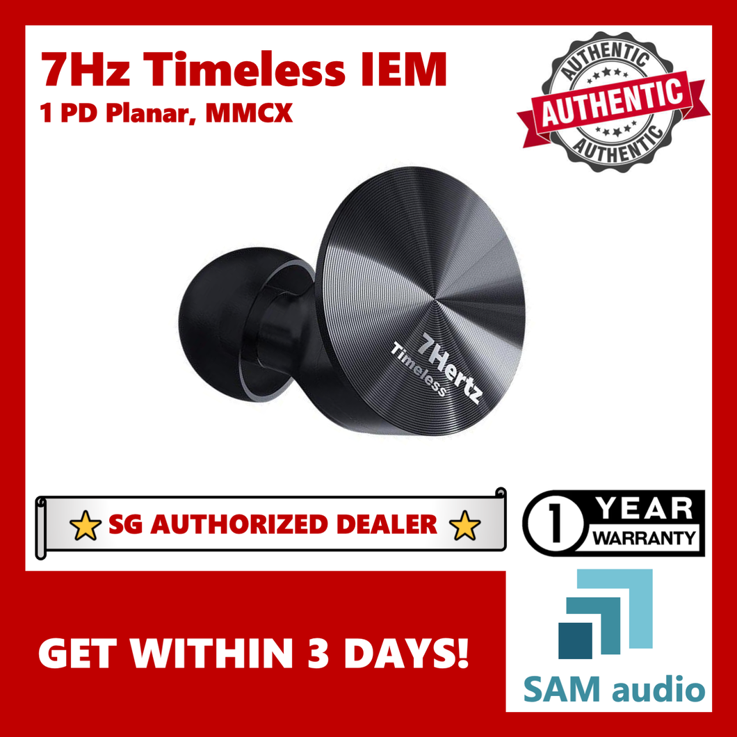[🎶SG] 7Hz Timeless, 1PD 14.2mm Planar In-ear Earphone 15Ω, Hifi Audio