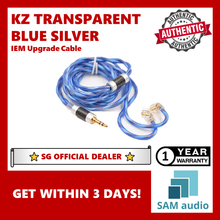 Load image into Gallery viewer, [🎶SG] KZ TRANSPARENT BLUE SILVER UPGRADE CABLE
