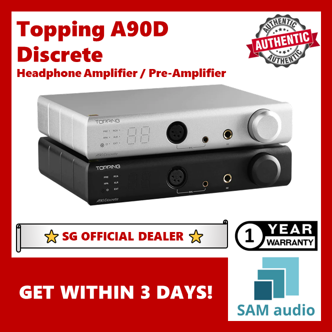 [🎶SG] TOPPING A90 DISCRETE HEADPHONE AMPLIFIER / PRE AMP (A90D)