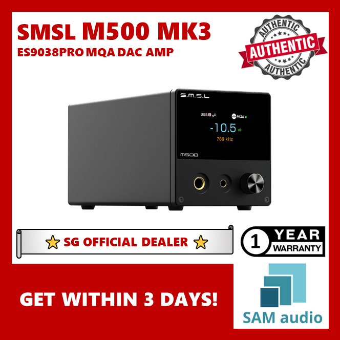[🎶SG] SMSL M500 MKIII (M500 MK3) MQA ES9038PRO DAC AMP