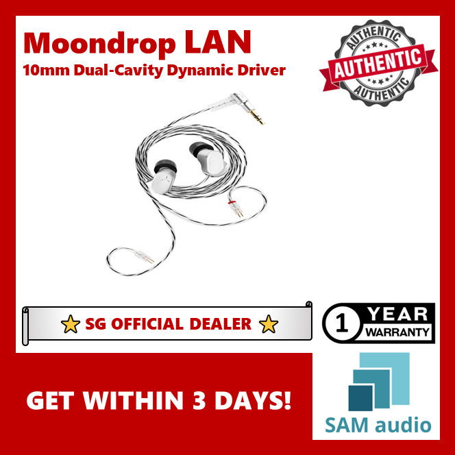 [🎶SG] MOONDROP LAN 10MM DUAL-CAVITY DYNAMIC DRIVER WITH INTERCHANGEABLE CABLE