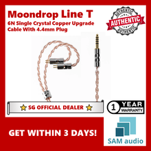 Load image into Gallery viewer, [🎶SG] MoonDrop LINE T, 6N Single Crystal Copper 196-Core Litz 0.78mm 2Pin Structure Earphone IEM Upgrade Cable with 4.4mm plug
