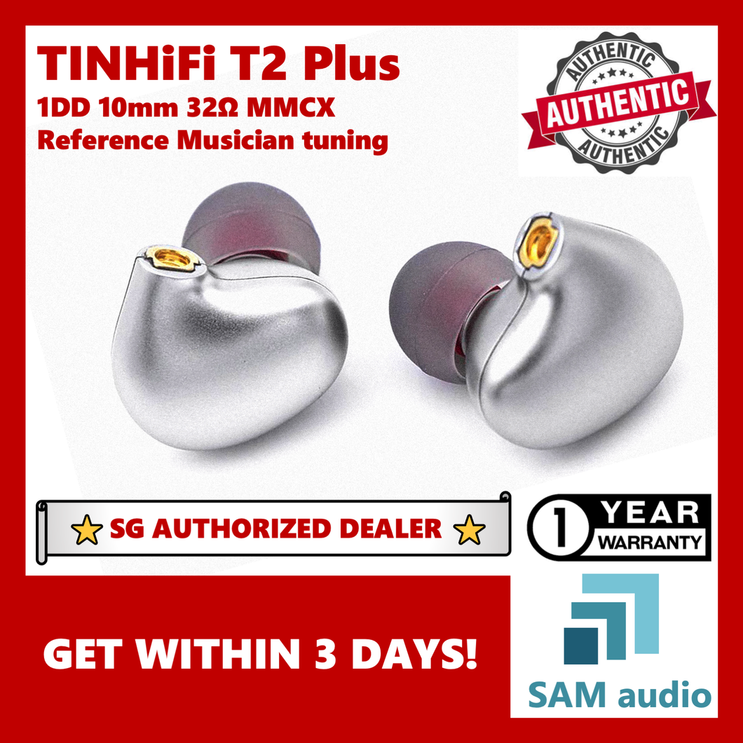 [🎶SG] TinHiFi T2 Plus, 1DD 10mm Nano-Pure Driver 32Ω IEM, HiFi Audio, Musician reference tuned