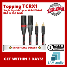 Load image into Gallery viewer, [🎶SG] TOPPING TCRX1 Single Crystal Copper Gold-Plated RCA to XLR Professional Audio Cable
