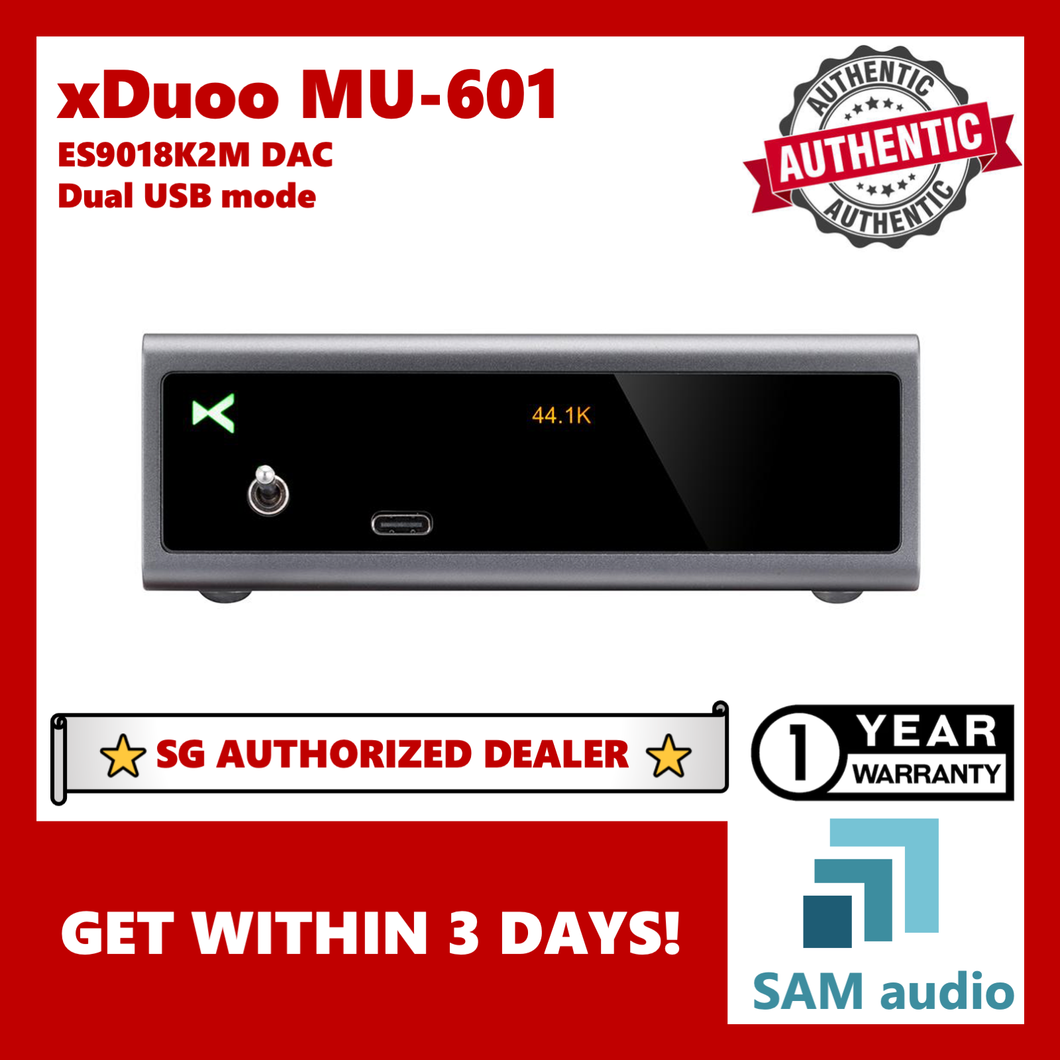[🎶SG] Xduoo MU-601, ES9018K2M DAC, Hi Res PCM384kHz DSD256, Hifi Audio