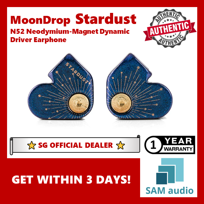 [🎶SG] Moondrop Stardust,  Beryllium-plated, N52 neodymium-magnet dynamic drivers IEM