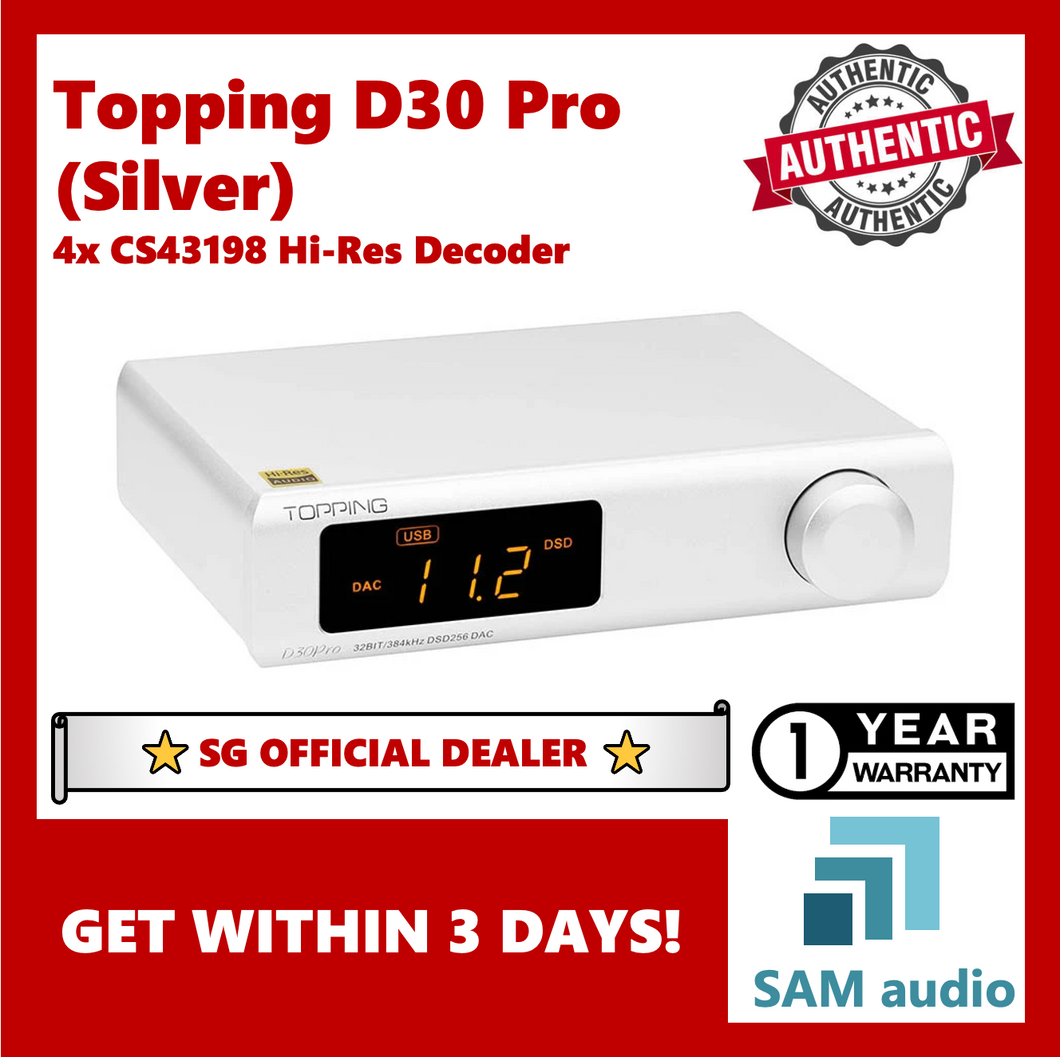 🎶SG] Topping D30 Pro, Quad CS43198 DAC, Balanced Hi-Res Audio