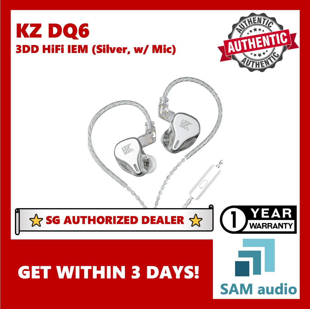 [🎶SG] KZ DQ6 3DD In-Ear Monitors With Mic