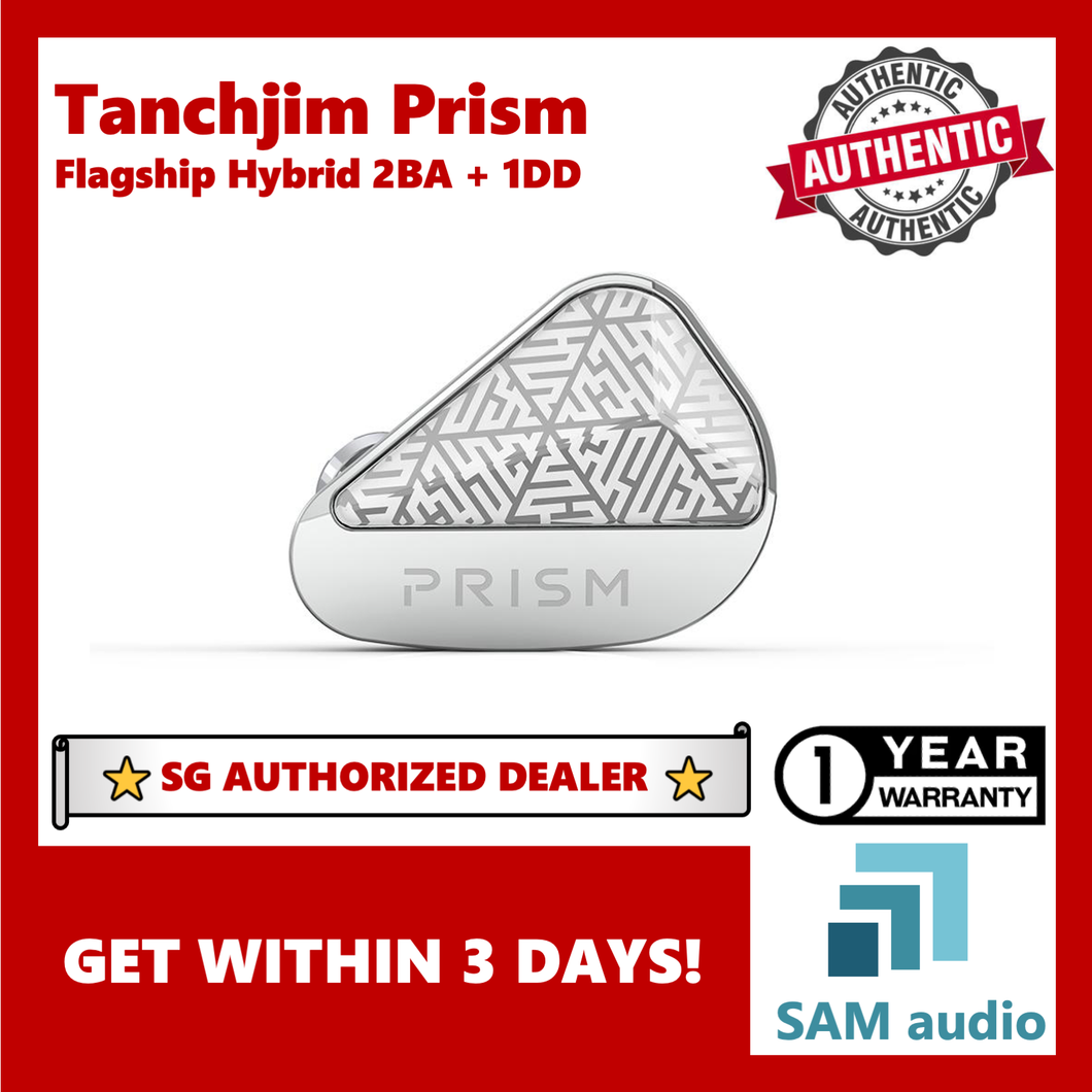 [🎶SG] Tanchjim Prism IEM, Flagship 1DD (carbon nanotube) 2BA (Sonion), In-Ear Monitor, 16Ω