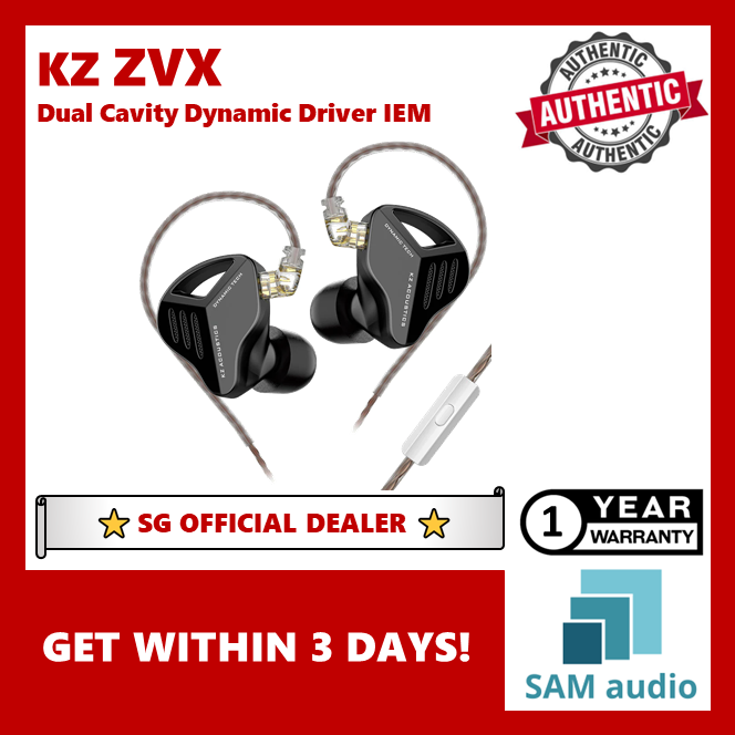 [🎶SG] KZ ZVX 10mm Dual Cavity Super Linear Dynamic Driver IEM With MIC