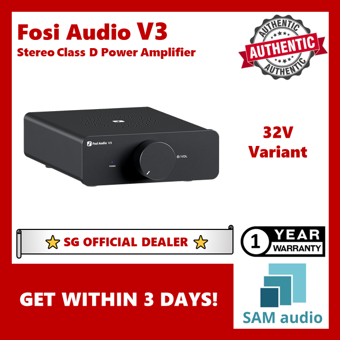 🎶SG] FOSI AUDIO V3 Stereo Power Amplifier – SAM Audio SG