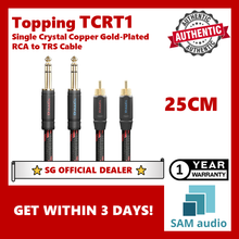 Load image into Gallery viewer, [🎶SG] TOPPING TCRT1 Single Crystal Copper Gold-Plated RCA to TRS Professional Audio Cable
