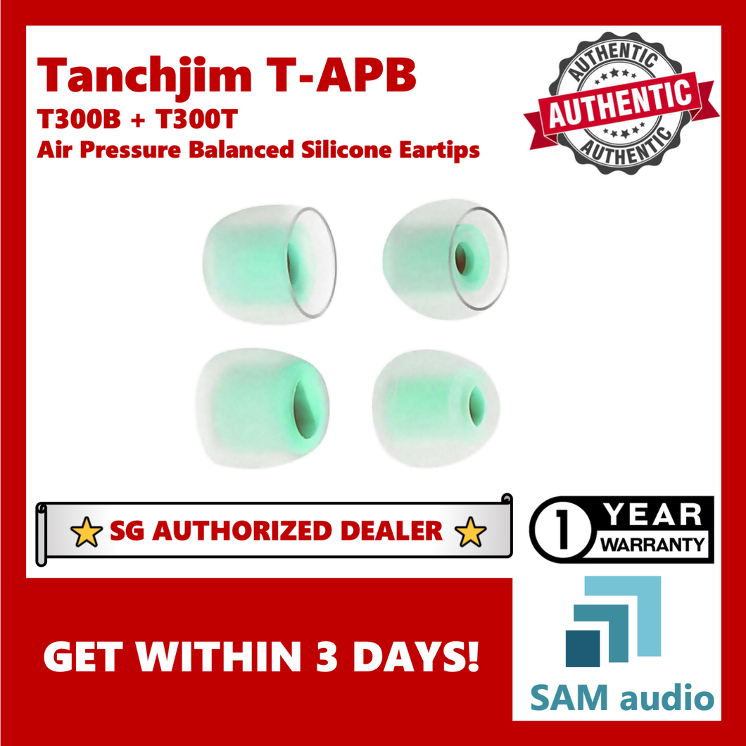 [🎶SG] Tanchjim T-APB Silicone Eartips, High Quality Air Pressure Balanced, T300B (+Bass), T300T (+Treble)