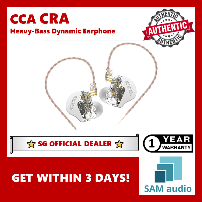 [🎶SG] CCA CRA, Composite Polymer Diaphragm Dynamic Driver HiFi In-ear Earphone