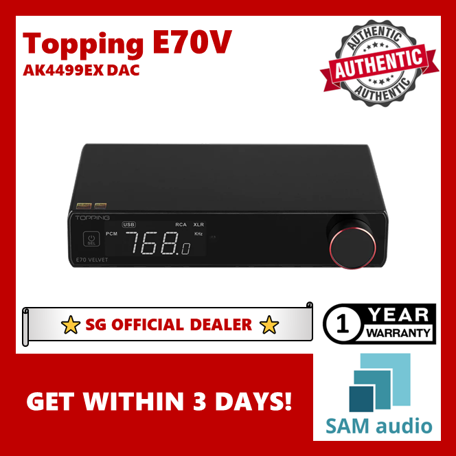 [🎶SG] TOPPING E70V (E70 VELVET) AK4499EX DAC