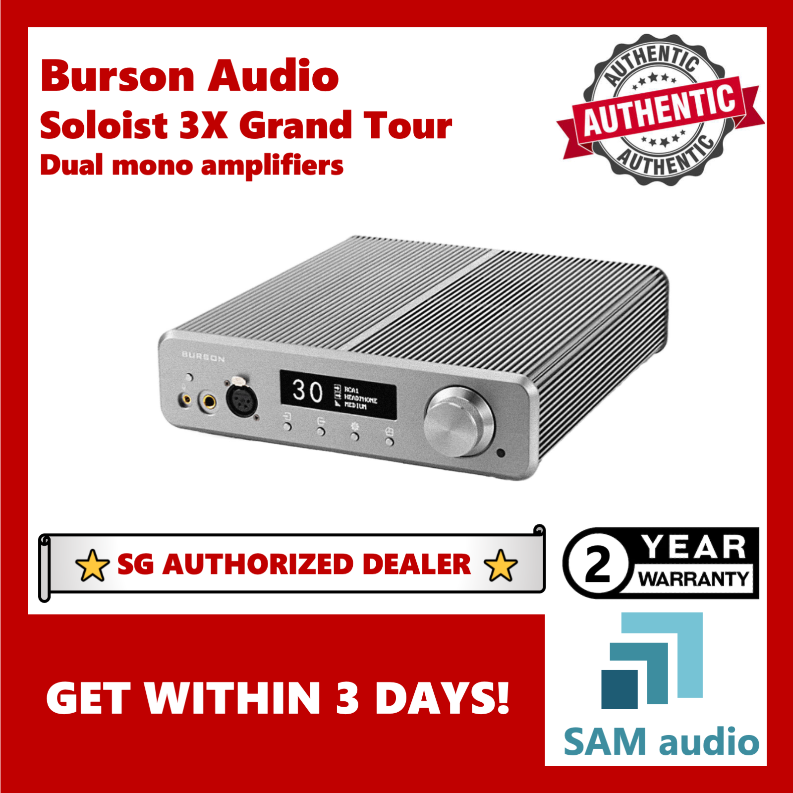 🎶SG] Burson Audio Soloist 3X Grand Tour (GT), dual mono Class A