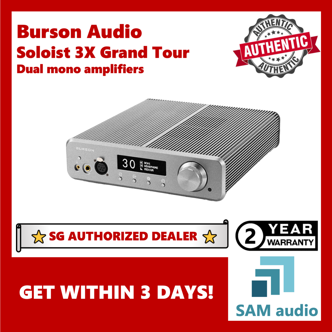 [🎶SG] Burson Audio Soloist 3X Grand Tour (GT), dual mono Class A amplifier, Headphone Amp 10W, Stereo Pre with Sub Woofer output, Hifi Audio