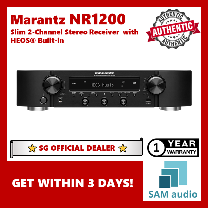 [🎶SG] MARANTZ NR1200 Slim 2-Channel Stereo Receiver with HEOS® Built-in