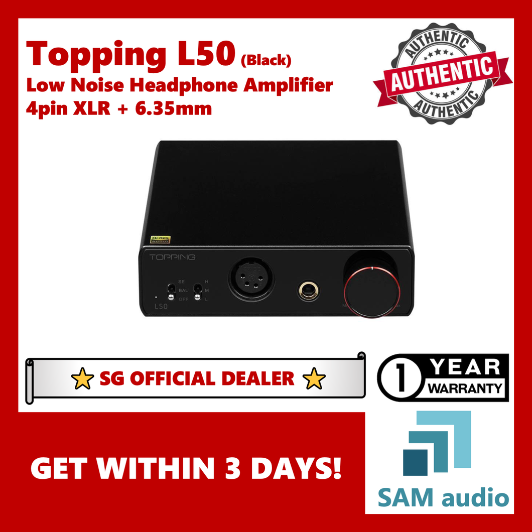 [🎶SG] TOPPING L50, Headphone Amplifier, NFCA Modules, Ultra Low Noise, HiFi Audio