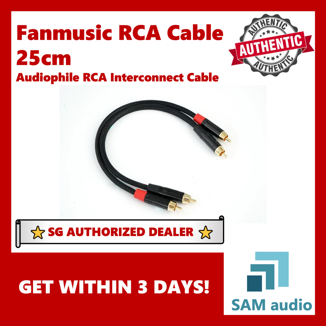 [🎶SG] Fanmusic C003 Audiophile RCA audio cable 25cm