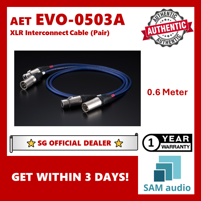 [🎶SG] AET EVO-0503A XLR Interconnect Cable (Pair)