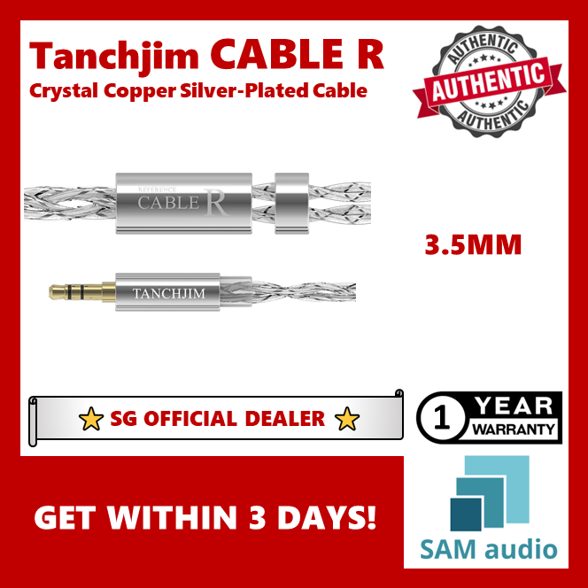 [🎶SG] TANCHJIM CABLE R Crystal Copper Silver-Plated 2 Pin Cable