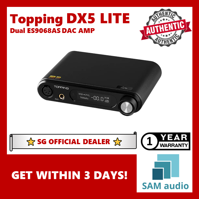 [🎶SG] TOPPING DX5 LITE Dual ES9068AS DAC AMP