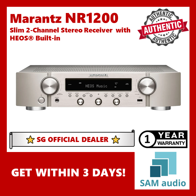 [🎶SG] MARANTZ NR1200 Slim 2-Channel Stereo Receiver with HEOS® Built-in