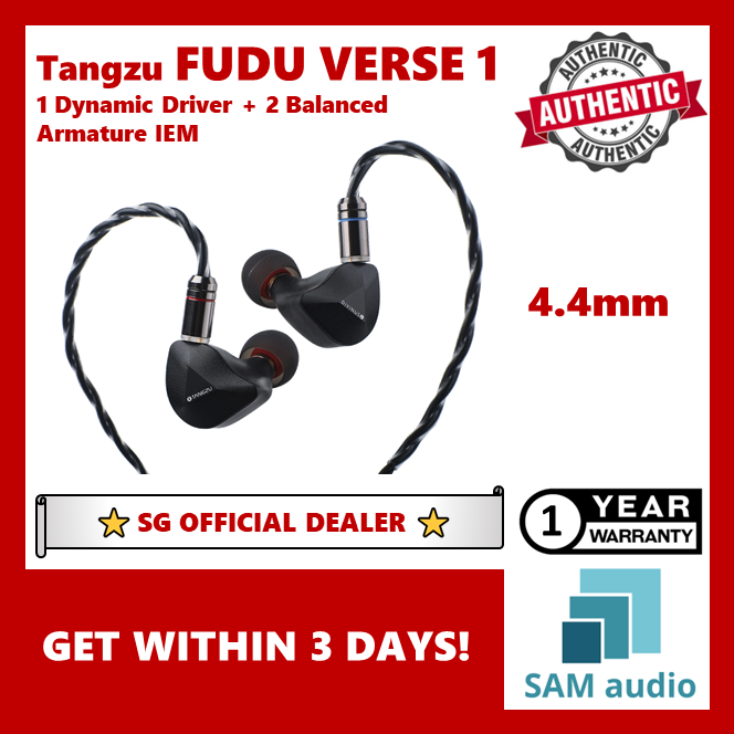 [🎶SG] TANGZU FUDU VERSE 1 - 1 DD + 2 BA EARPHONE IEM