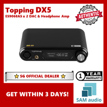 Load image into Gallery viewer, [🎶SG] TOPPING DX5, DAC MQA 2xES9068AS Decoder, DSD512 &amp; PCM 32bit768kHz, High-Performance Audio
