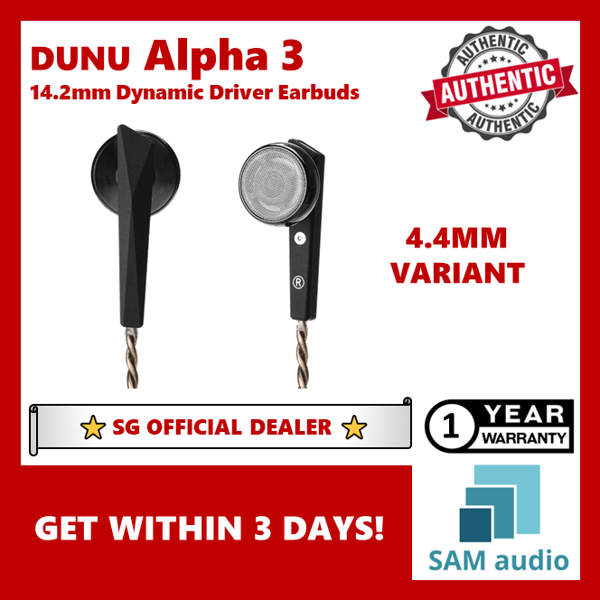 [🎶SG] DUNU ALPHA 3 (ALPHA3) Dynamic Driver Earbuds