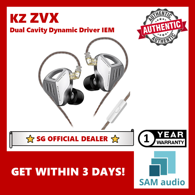 [🎶SG] KZ ZVX 10mm Dual Cavity Super Linear Dynamic Driver IEM With MIC