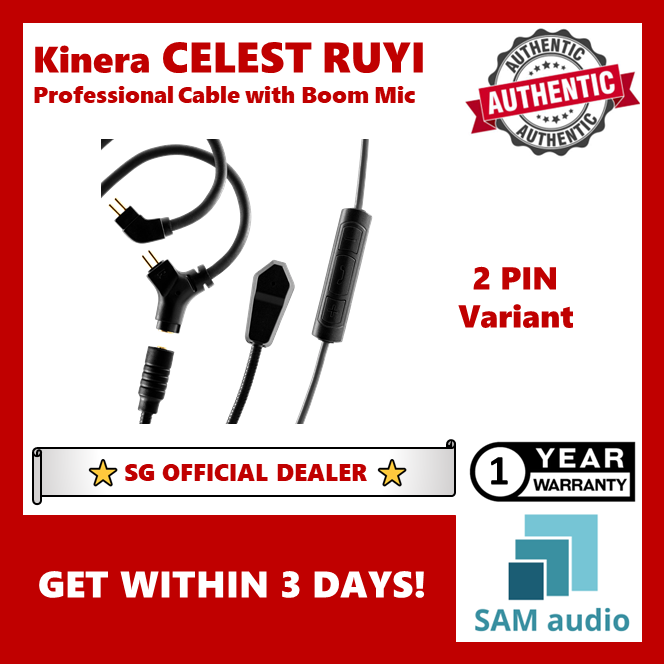 [🎶SG] KINERA Celest RUYI IEM Earphone Upgrade Cable with Boom Mic