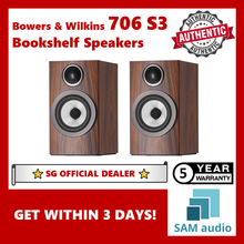 Load image into Gallery viewer, [🎶SG] Bowers &amp; Wilkins 706 S3 Stand Mount Bookshelf Speakers - 1 Pair (B&amp;W)
