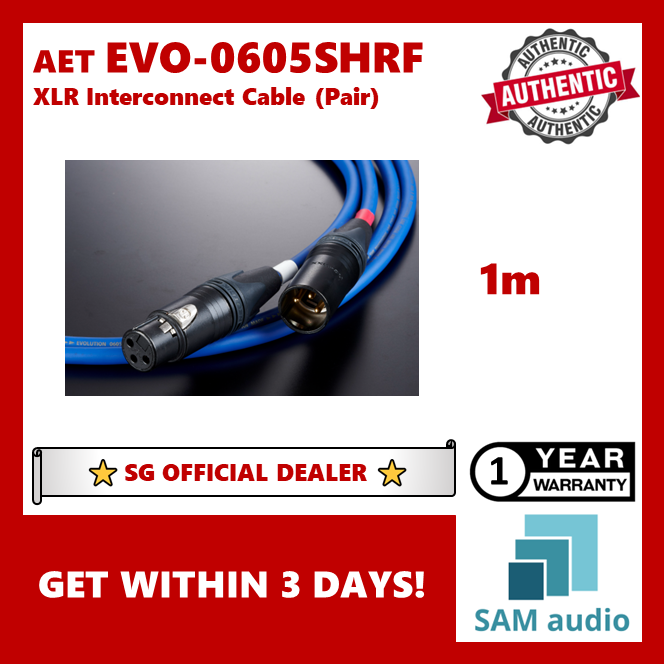 [🎶SG] AET EVO-0605SHRF XLR Interconnect Cable (Pair)