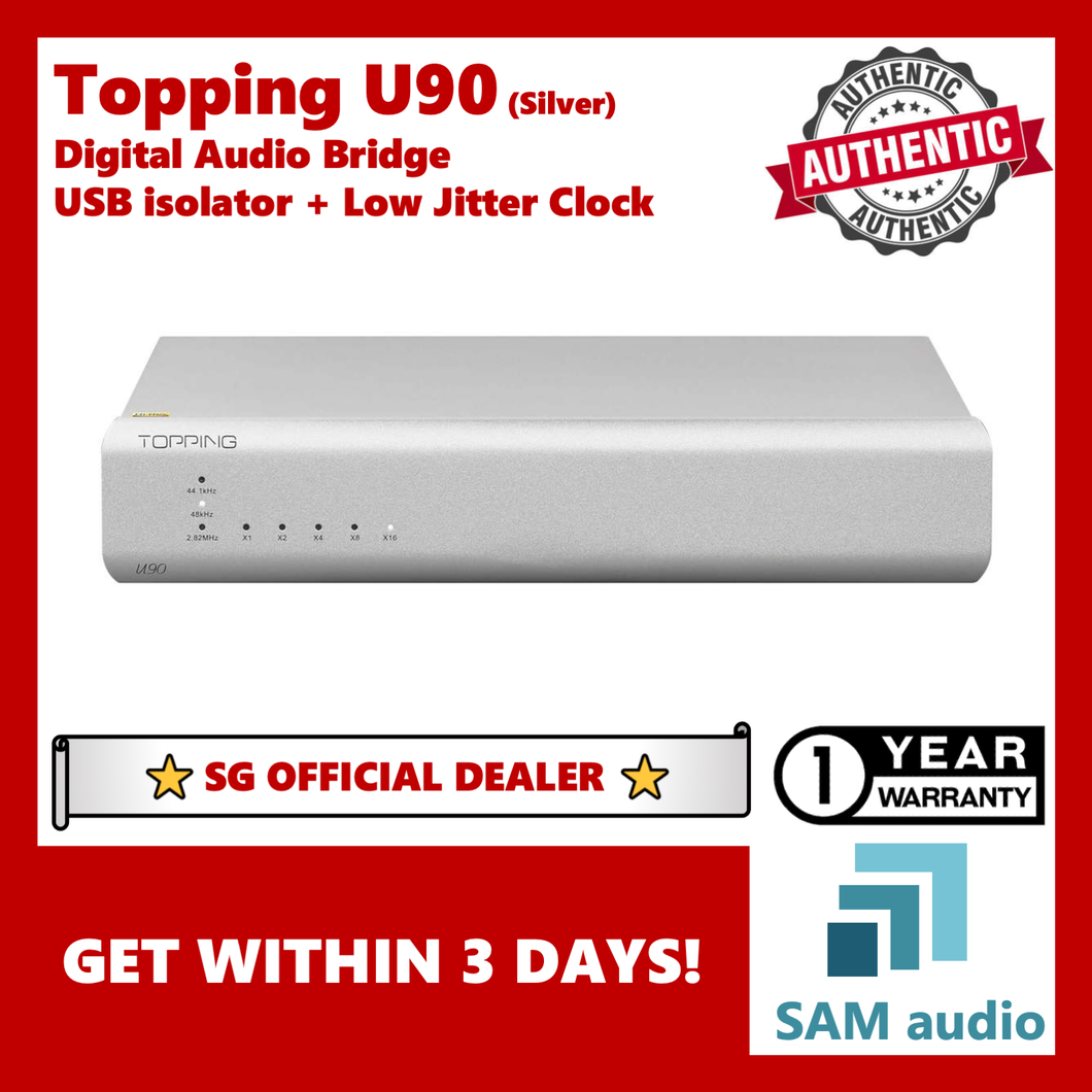 [🎶SG] Topping U90, USB audio Bridge, Low jitter clock, digital audio splitter, USB isolator, Hifi Audio