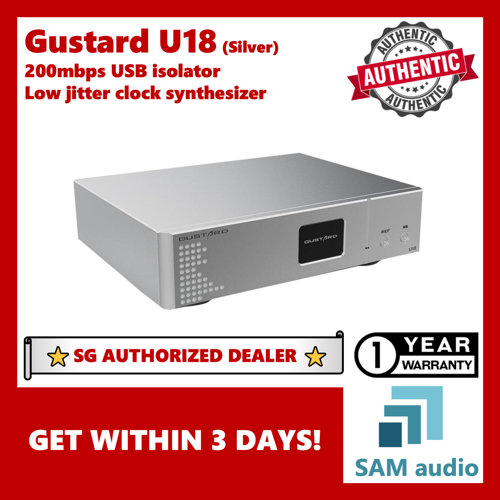 ?SG] GUSTARD U18, USB Isolator Interface, Ultra Low Noise 